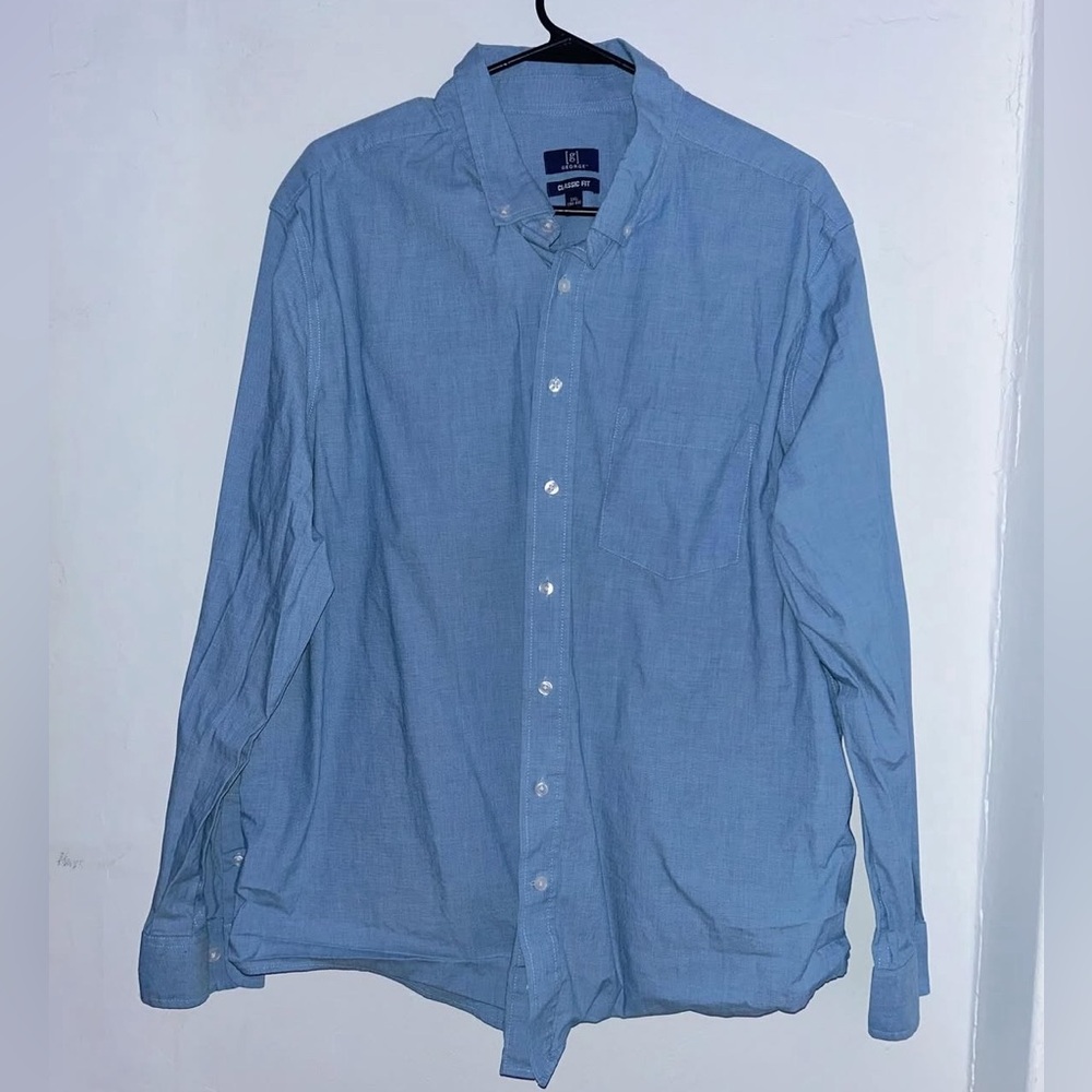 Men's George Blue Button-Up Shirt - 2XL - NWOT